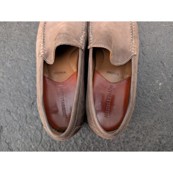 Johnston & Murphy Men's Cresswell Venetian Gray Nubuck Loafer Sz 8 20-9577 - Picture 6 of 8